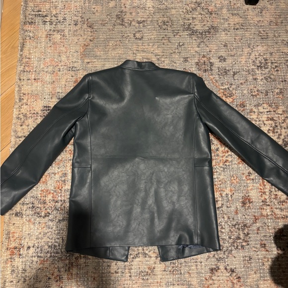 Babaton Charcoal / Green Vegan Leather Women's Blazer - $60 - Picture 3 of 4